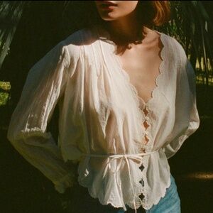 NWT Doen Elayne Top in Salt